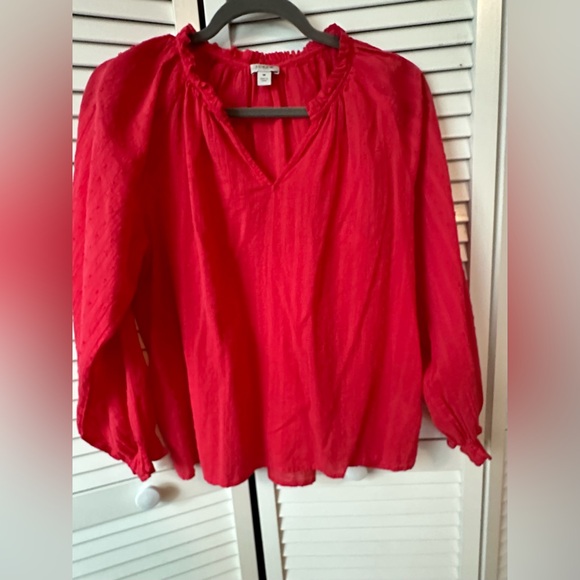 J Crew Factory Artist top in red swiss dot. Medium. Like new condition! - Picture 4 of 11